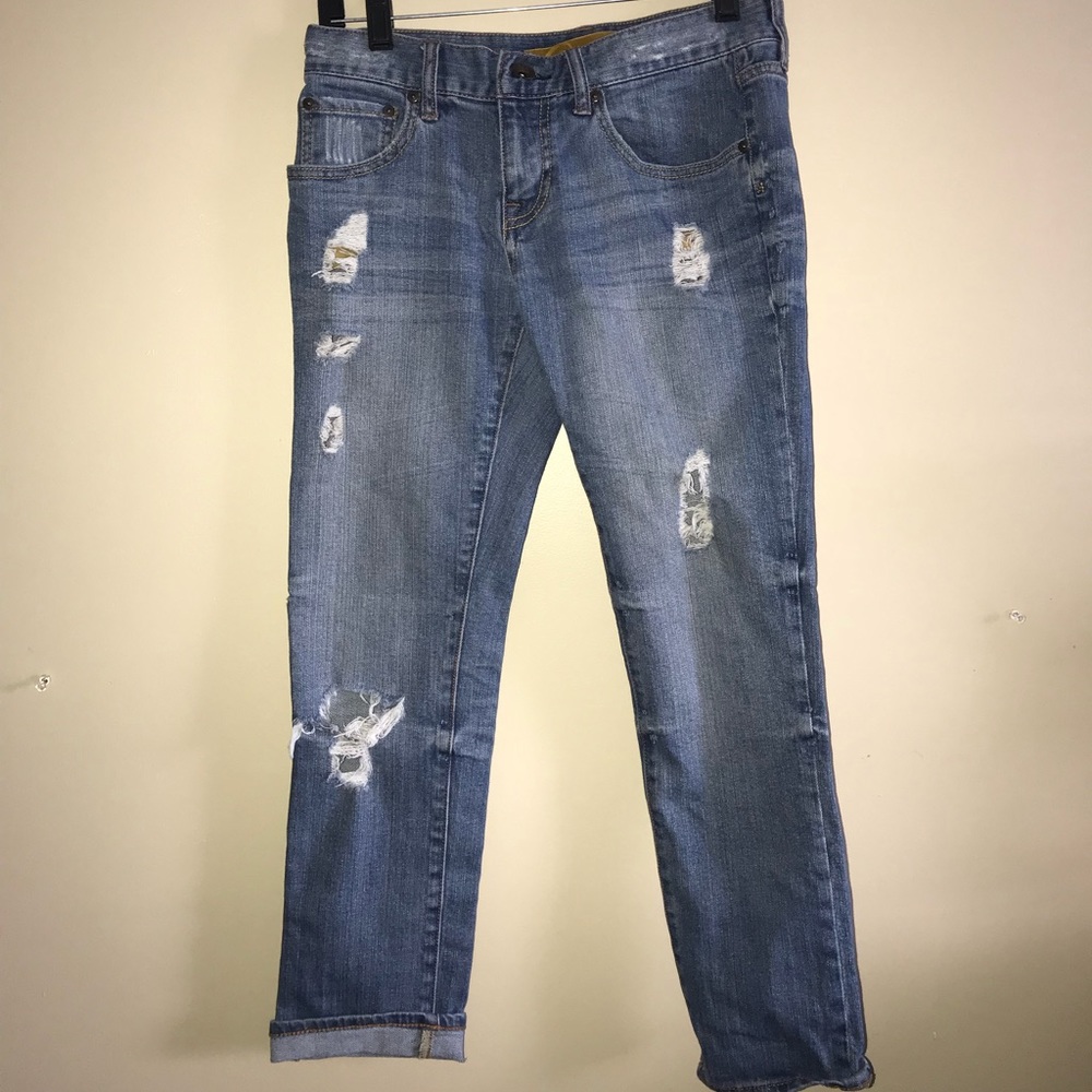 Distressed jeans